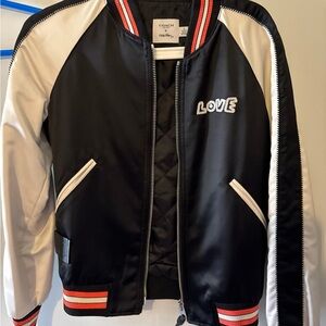 Coach X Keith Haring Statue Liberty New York Embroidered Sateen Bomber Jacket